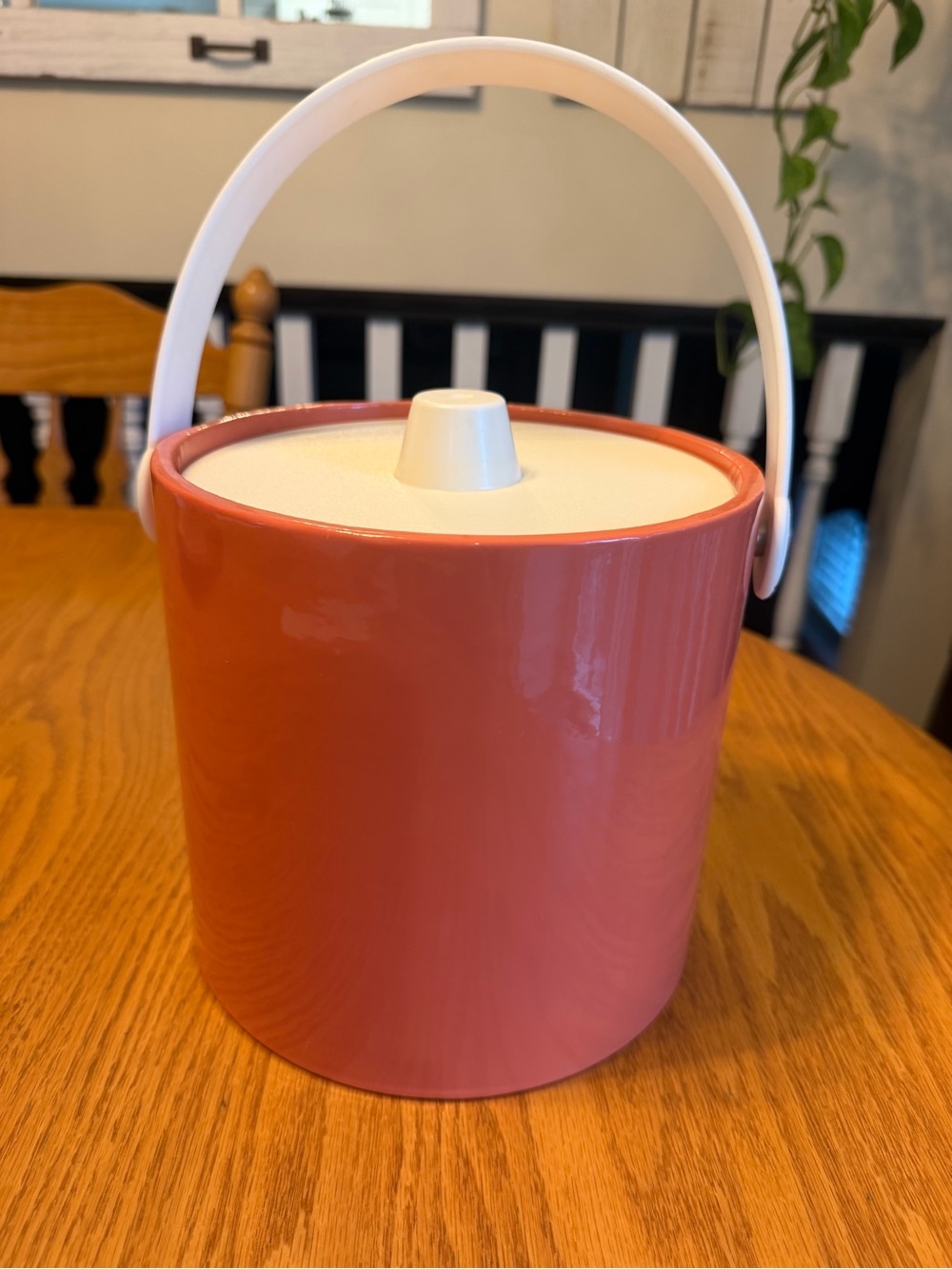 Vintage Mr Ice Bucket Orange Ice Bucket with Lid Made in the USA - Picture 2 of 6